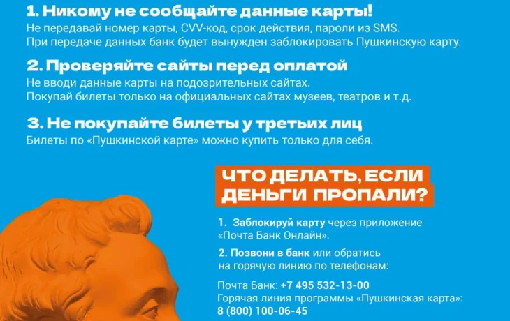 Памятка для молодежи: как защитить средства на Пушкинской карте?