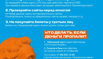 Памятка для молодежи: как защитить средства на Пушкинской карте?