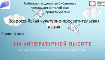 Всероссийско-культурная  просветительская акция  &laquo;На литературной высоте&raquo;